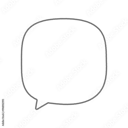 手書きのシンプルな吹き出しの薄い黒の線画アイコン - おしゃれでかわいい文字フレーム･デザインパーツ