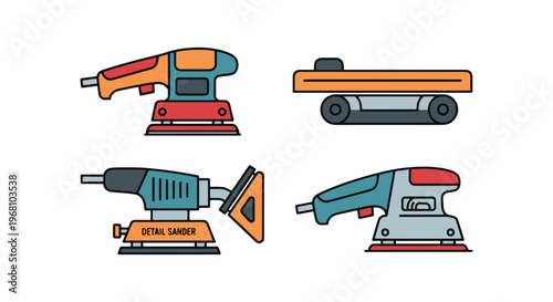 Air Sander Line art vector simple abstract decorative
