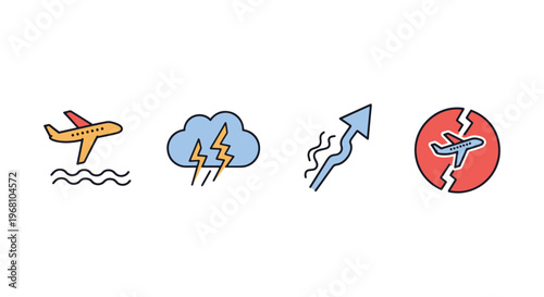 Air Turbulence Line art vector modern abstract design illustration