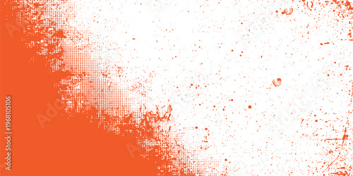 An artistic red grunge background featuring watercolor paint splashes and ink splatters on a textured paper pattern for a vector wallpaper design