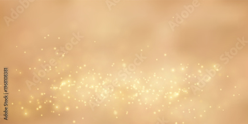 Elegant gold background with soft sparkle and champagne glow. Luxury beige gradient texture with warm golden light effects and delicate shimmer for premium designs.
