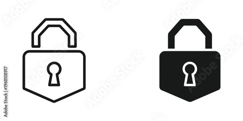 Comparison of open and closed padlock icons representing security states