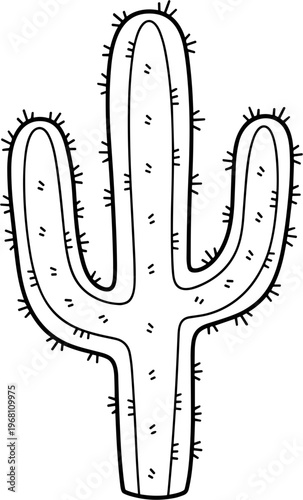 A cartoon cactus plant drawing.