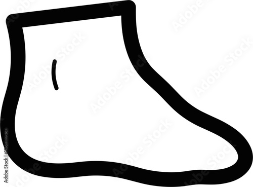 A black and white drawing shoe.