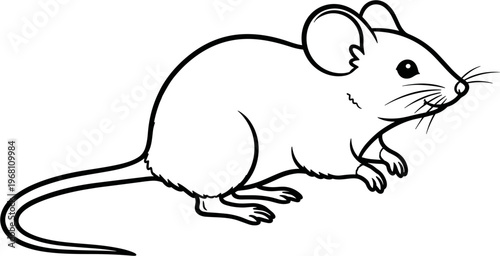 A cartoon mouse with big ears.