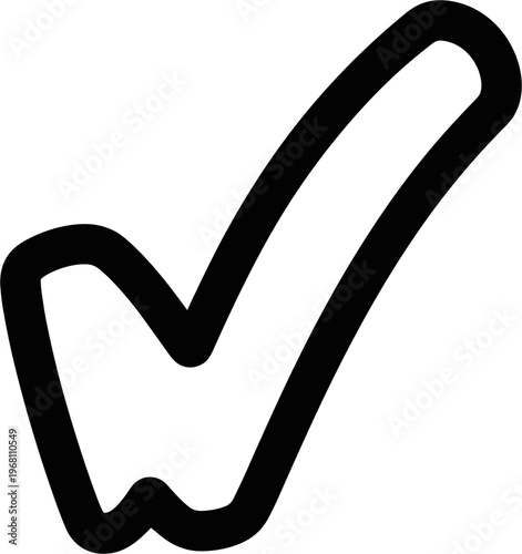 Black Checkmark Symbol Icon Sign 1.