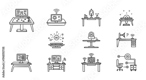 smart, table, desk, furniture, technology, futuristic, touchscreen, wireless, charging, hologram, ai, digital, workspace, office, modern, innovation, connected, smartdesk, adjustable, system, electron