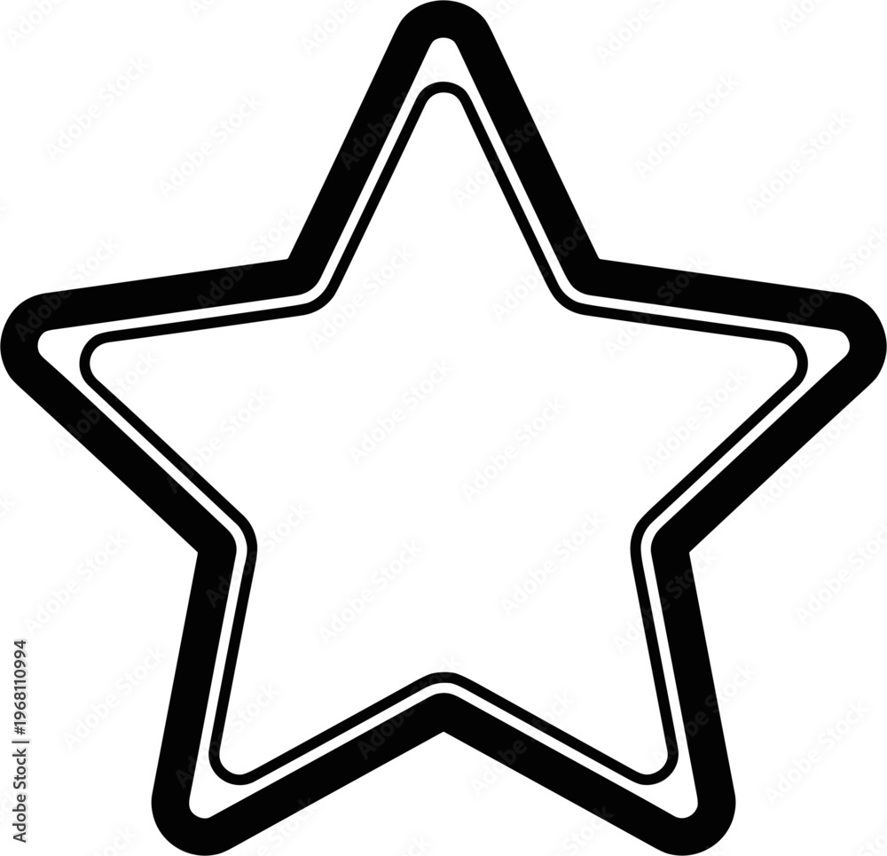 Obraz premium Black Star Shape Icon Symbol.