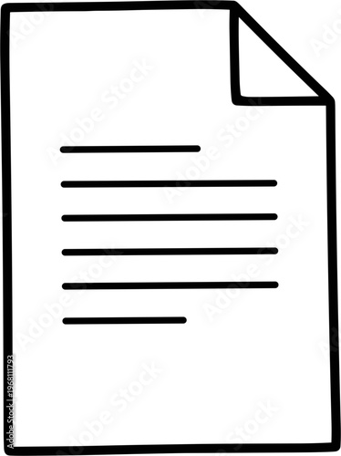 Document with lines on paper.