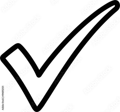 Large Black Checkmark Symbol Icon 2.