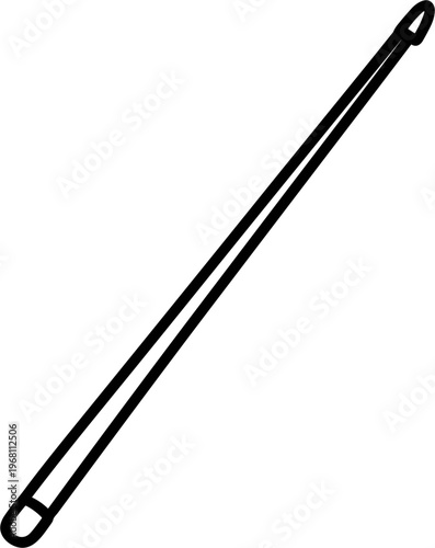 Metal Sewing Needle Closeup View.