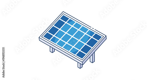 Illustration of a solar panel for clean energy and sustainable power generation
