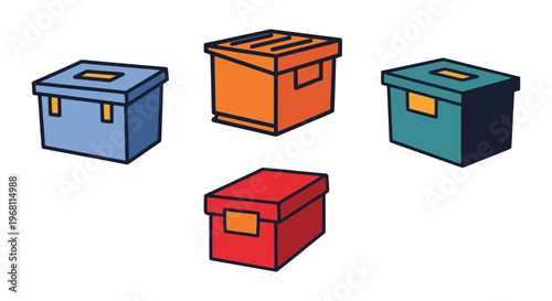 Ammo storage box Line art abstract modern minimal vector