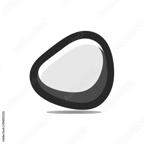 Billede på lærred Minimalist vector icon of a smooth pebble