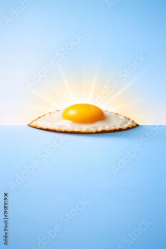 Sunny Side Up Egg Sunrise Minimal Creative Concept