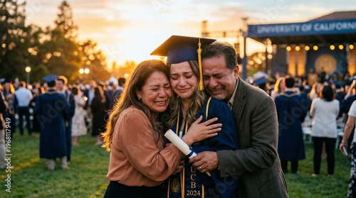 Young Adult Wearing Graduation Cap.
