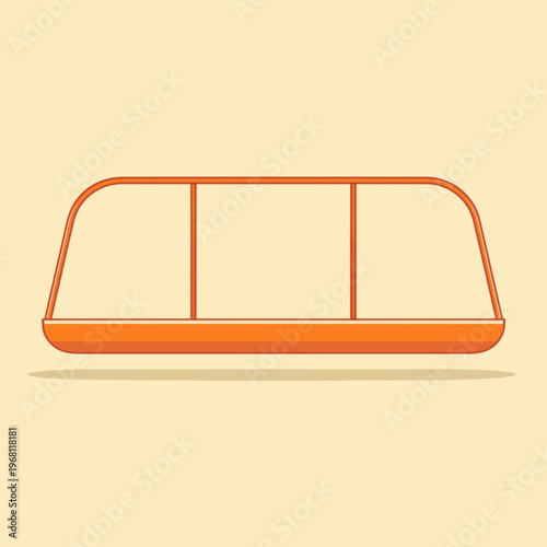 Orange futuristic ski lift concept