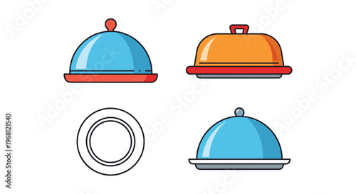 Dish Cover Line art vector creative modern abstract