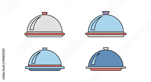 Dish Cover Line art vector creative color pattern illustration