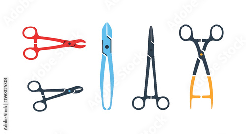 Dressing Forceps Line art abstract simple graphic vector