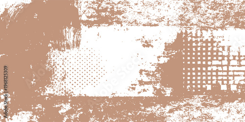 Abstract digital composition offers a vintage, textured design, with unique brushstrokes and distressed effects. It's a modern, versatile resource.