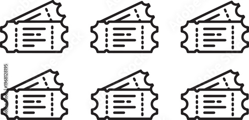 Set of six identical cartoon style house icons with chimney and smoke variations isolated