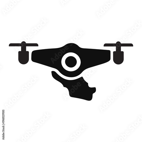 The war effect on modern technology shows a drone flying