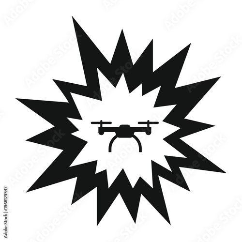 A drone causes a war effect explosion in a city