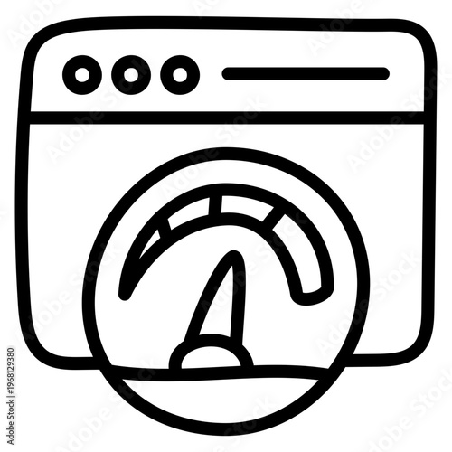 Modern design icon of web speed optimization 