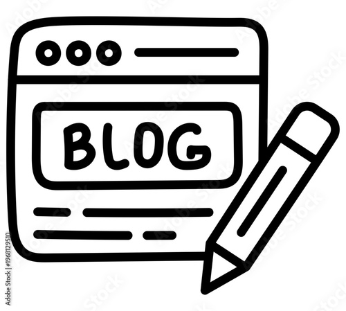 Trendy design icon of seo writing 