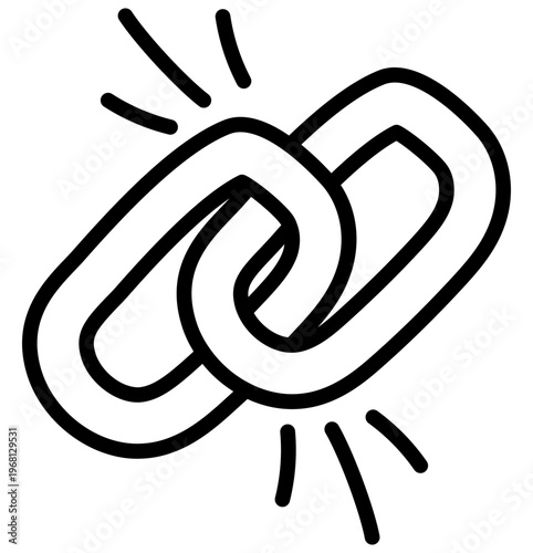 A beautiful design icon of linkage 