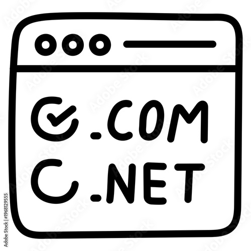 An icon design of web domains 