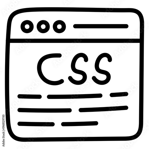Unique design icon of css website 