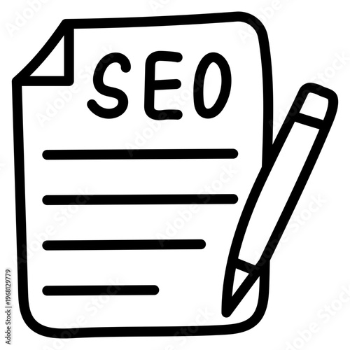 Trendy design icon of seo writing 