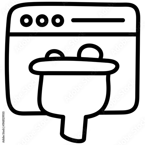 Creative style icon of web filtration 