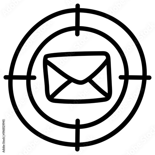 A linear style icon of target email 