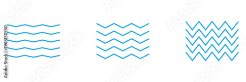 Wave line and wavy zigzag lines. Black underlines wavy curve zig zag line pattern in abstract style. Vector Illustration . EPS 10 .

