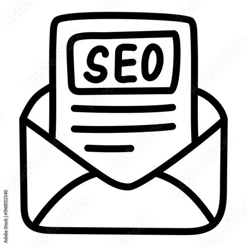 An icon style of Seo email 
