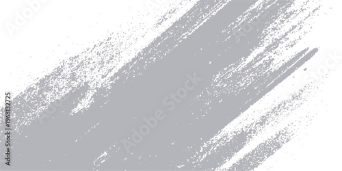 Abstract gray brush strokes, painted across a white canvas, creating a textured design, suitable for art, design and background.