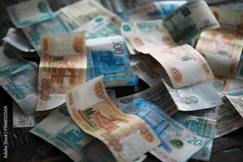 Принти на полотні Russian money