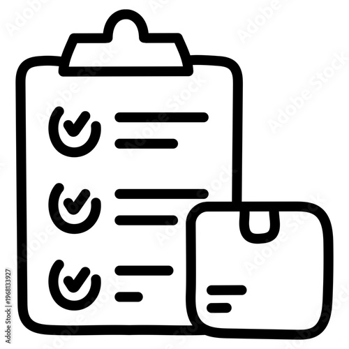 Editable design icon of logistic list