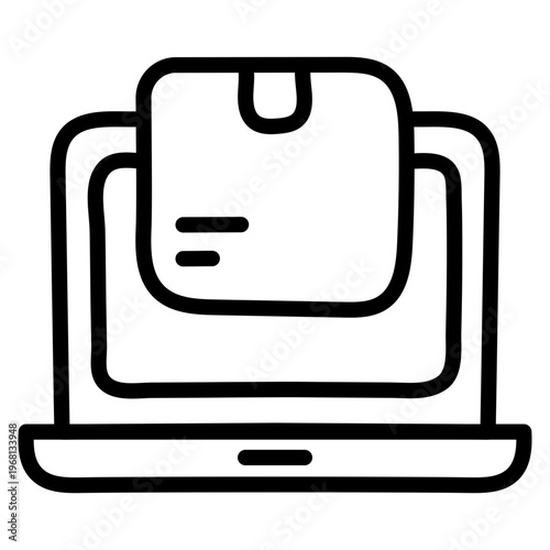 An icon style of online parcel