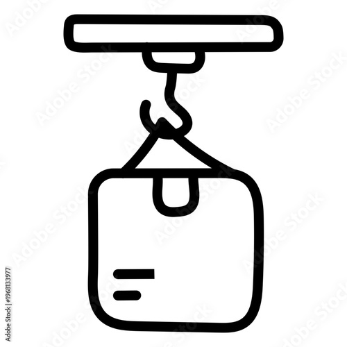 Modern style icon of parcel lifting