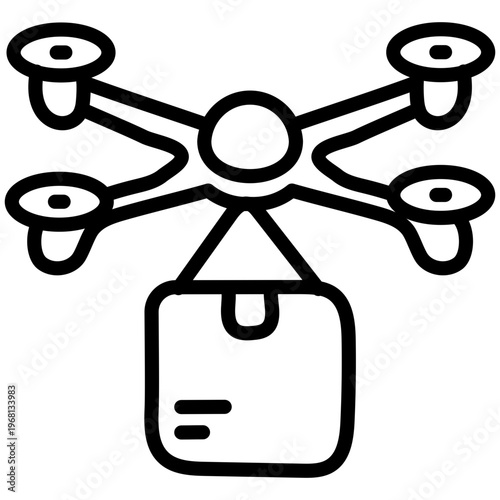 Modern style icon of drone delivery