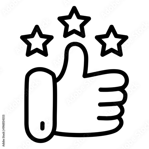 linear style icon of customer feedback