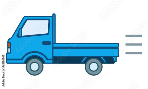 走っている軽トラ