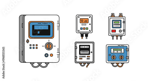 Electrical Panel Line art abstract clean pattern illustration