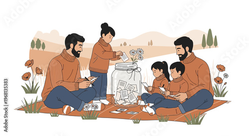 Family Picnic Creating Memories Jar