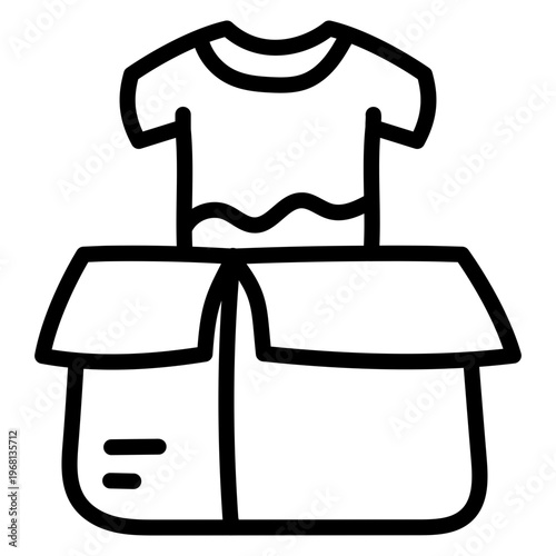 Modern style icon shirt parcel