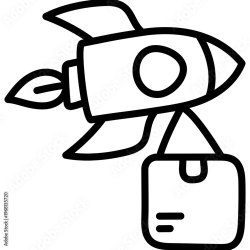 An icon style of fast delivery